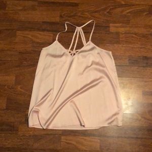 Pink silk camisole